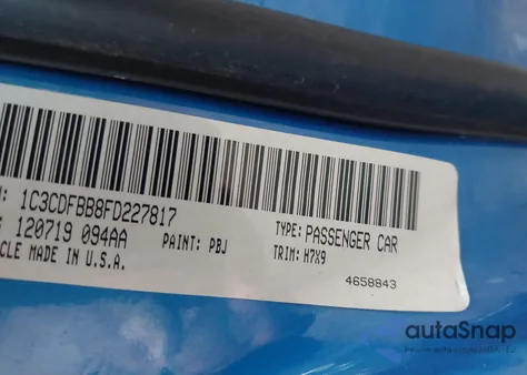 2015 Dodge Dart Sxt from USA, damaged, VIN 1C3CDFBB8FD227817